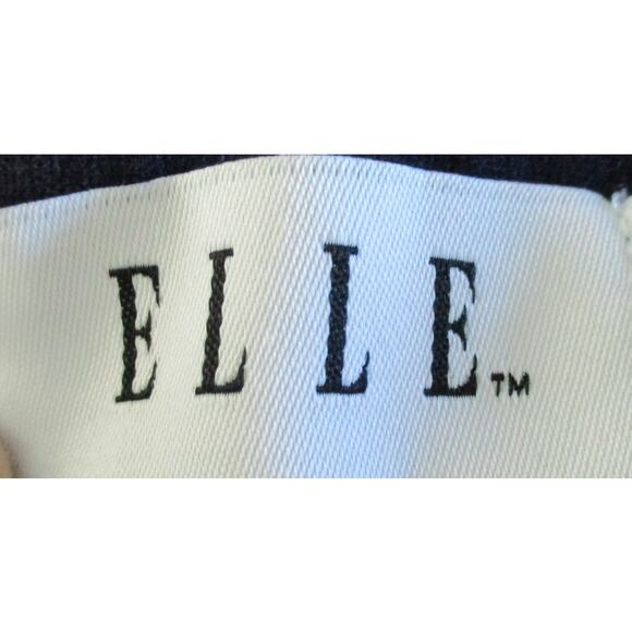 Elle Women's Blue Mid Rise Taper Leg Zip Front Stretch Dress Pants Size 10 - Picture 7 of 10